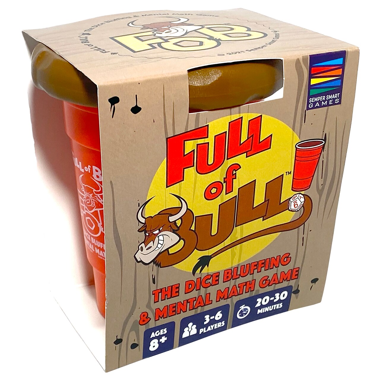 Full of Bull! - Hilariously Fun Kids Dice Bluffing & Mental Math Game, Critical Thinking, Ages 8+, 3-6 Players, 20-30 Min